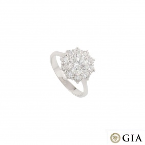 White Gold Diamond Ring 1.29ct F/VS2
